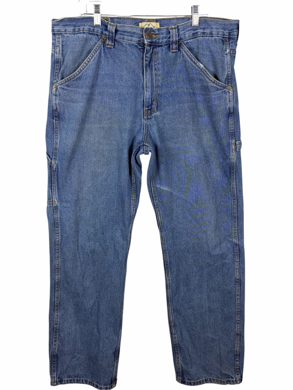 Blue Mountain Carpenter Jeans Blue Denim Utility Workwear 36x32